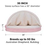 Furhaven 35" Memory Foam Dog Bed - Pink