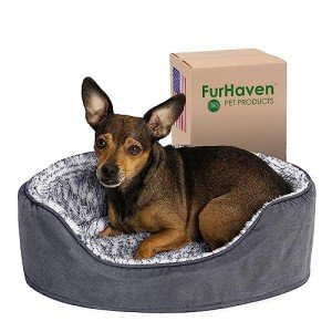 Furhaven Small Dog Bed with Washable Cover