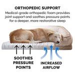 Furhaven Jumbo Orthopedic Dog Bed with Bolsters