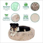 Furhaven 36" Round Calming Dog Bed - Taupe