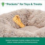 Furhaven 36" Round Calming Dog Bed - Taupe