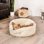 Cozy Round Self-Warming Pet Bed for Dogs & Cats