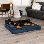Furhaven Jumbo Orthopedic Dog Bed with Bolsters