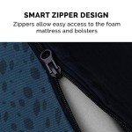 Furhaven Jumbo Orthopedic Dog Bed with Bolsters