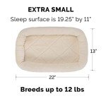 Cozy Sherpa Dog Bed for Extra Small Pets