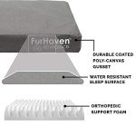 Furhaven Water-Resistant Orthopedic Dog Bed - Stone Gray