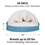 Furhaven 26" Round Orthopedic Dog Bed - Blue