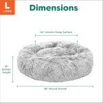 Furhaven Round Calming Dog Bed - Mist Gray