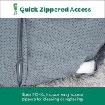 Furhaven Round Calming Dog Bed - Mist Gray