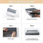 Orthopedic Washable Dog Bed with Bolster