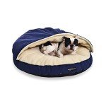 Amazon Basics Pet Cave Bed for Dog, With Removal Nesting Cave Cover, Fits up to 30lbs Pets, 35 x 35 x 13 inches, Blue