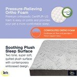 Serta Orthopedic Quilted Pillow Top Dog Bed for Pets – Slate Gray (X-Large)