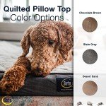Serta Orthopedic Quilted Pillow Top Dog Bed for Pets – Slate Gray (X-Large)