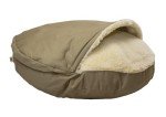 Snoozer Classic Poly-Cotton Cozy Cave Pet Bed, Large, Khaki