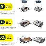 Serta Orthopedic Quilted Couch Dog Bed for Pets – Slate Gray (Large)