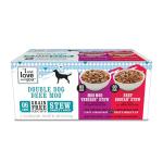 I AND LOVE AND YOU Wet Dog Food - Double Dog Deer Moo Variety Pack - Beef + Venison, Grain Free, Filler Free 13oz can, 6pk