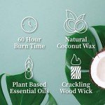 Natural Coconut Wax Candle with Wood Wick - Palo Santo