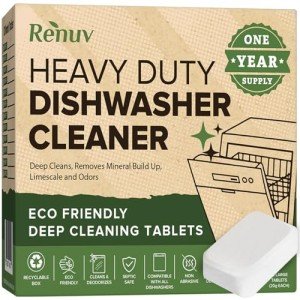 Non-Toxic Dishwasher Cleaner Tablets - 12 Count