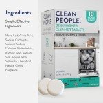 Non-Toxic Dishwasher Cleaner Tablets - 10 Count