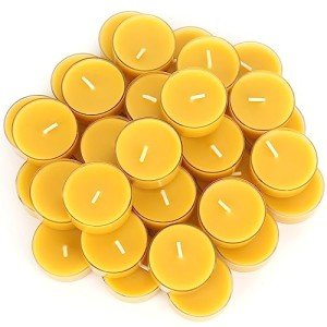 Pure Beeswax Tealight Candles - 36 Pack