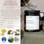 Non-Toxic Vanilla Bourbon Coconut Beeswax Candle 9oz