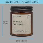 Non-Toxic Vanilla Bourbon Coconut Beeswax Candle 9oz