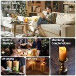 Natural Beeswax Pillar Candles - 4 Pack