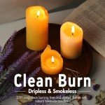 Natural Beeswax Pillar Candles - 4 Pack