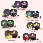 Chakra Candles Set with Healing Crystals for Serenity