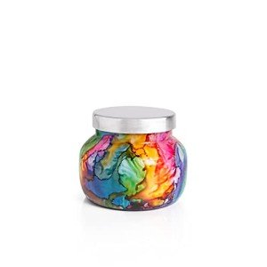 Non-Toxic Volcano Candle in Rainbow Glass Jar