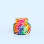 Non-Toxic Volcano Candle in Rainbow Glass Jar