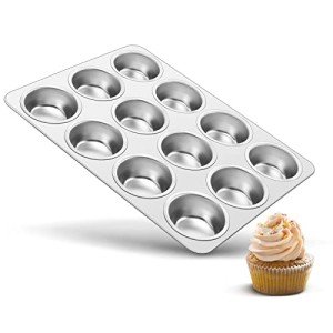Non-Toxic Stainless Steel Muffin Pan - 12 Cups