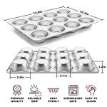 Non-Toxic Stainless Steel Muffin Pan - 12 Cups