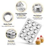 Non-Toxic Stainless Steel Muffin Pan - 12 Cups