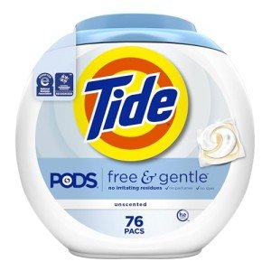 Gentle Non-Toxic Laundry Detergent Pods, 76 Count