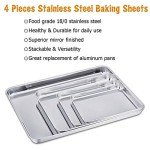 Non-Toxic Stainless Steel Baking Sheet Set of 4