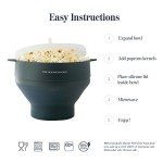 Non-Toxic Collapsible Microwave Popcorn Maker in Blue