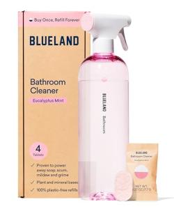 BLUELAND Eco-Friendly Eucalyptus Mint Bathroom Cleaner Set