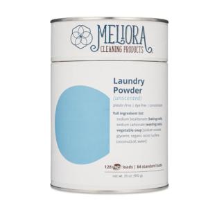Meliora Unscented Laundry Powder Detergent, 128 Loads