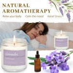 6-Pack Non-Toxic Lavender Aromatherapy Candles Gift Set