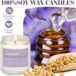 6-Pack Non-Toxic Lavender Aromatherapy Candles Gift Set