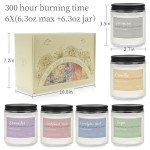 6-Pack Non-Toxic Lavender Aromatherapy Candles Gift Set