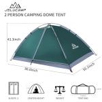 JELUCAMP Lightweight 2-Person Waterproof Dome Tent