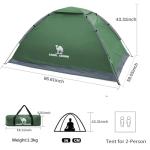 Camel Crown Waterproof Dome Tent for 2-5 People