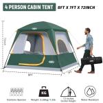 4-Person Waterproof Cabin Tent for Camping