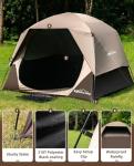 4-Person Waterproof Camping Tent with Easy Setup