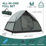 Lightweight 2-3 Person Camping Tent with Rainfly