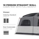 CORE 10-Person Cabin Tent with Rainfly and Storage
