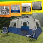 10-Person Family Camping Tent with Rainfly