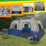 10-Person Family Camping Tent with Rainfly